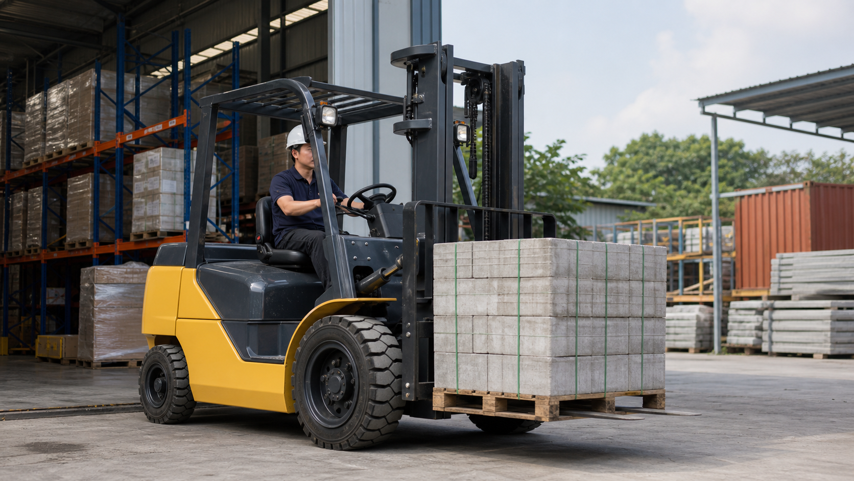 Bán xe nâng dầu 3 tấn hay 4 tấn cần nhìn theo tải thật và mặt bằng