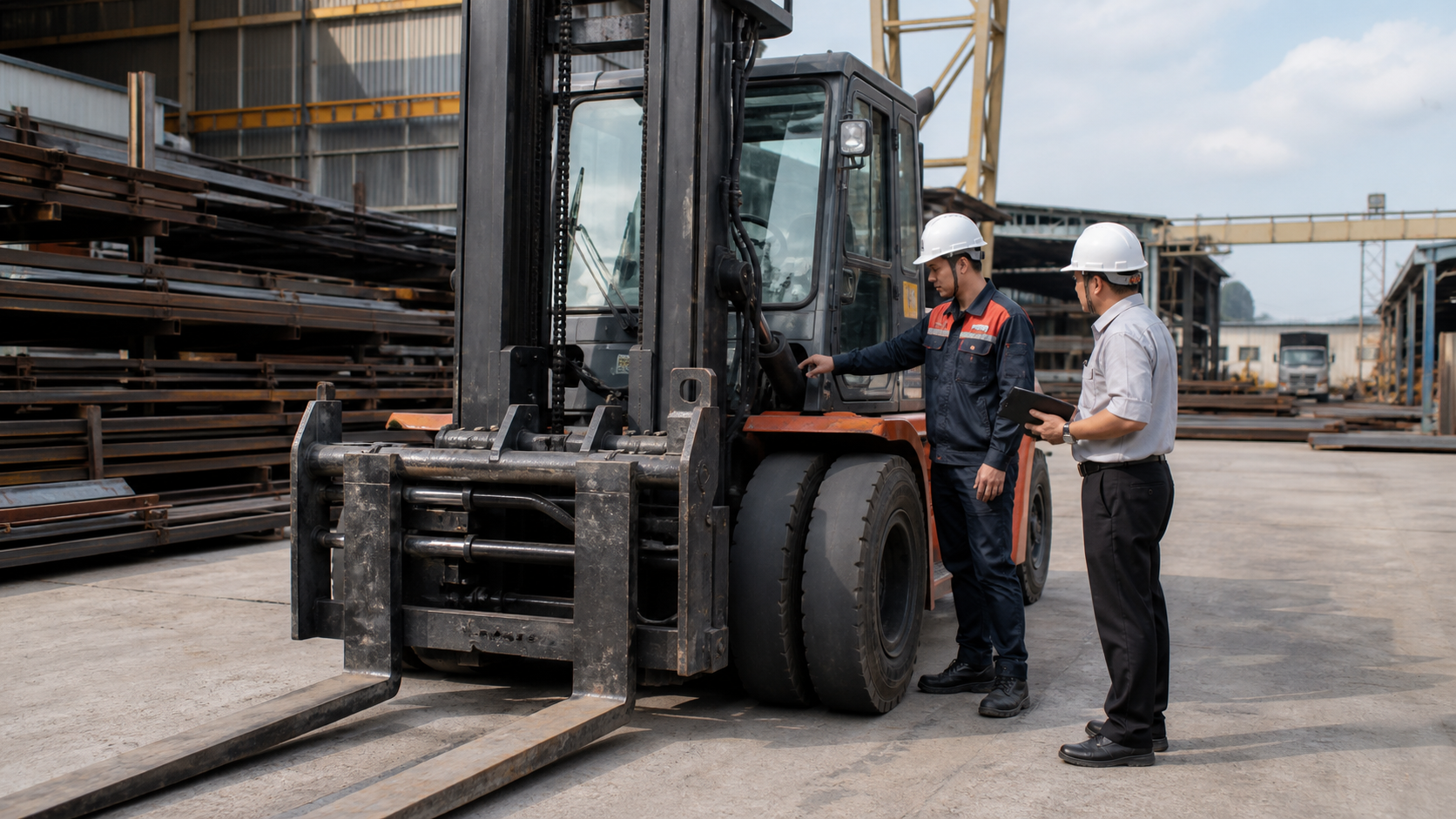 Tư vấn chọn mast, càng nâng và option cho xe nâng dầu 7 tấn