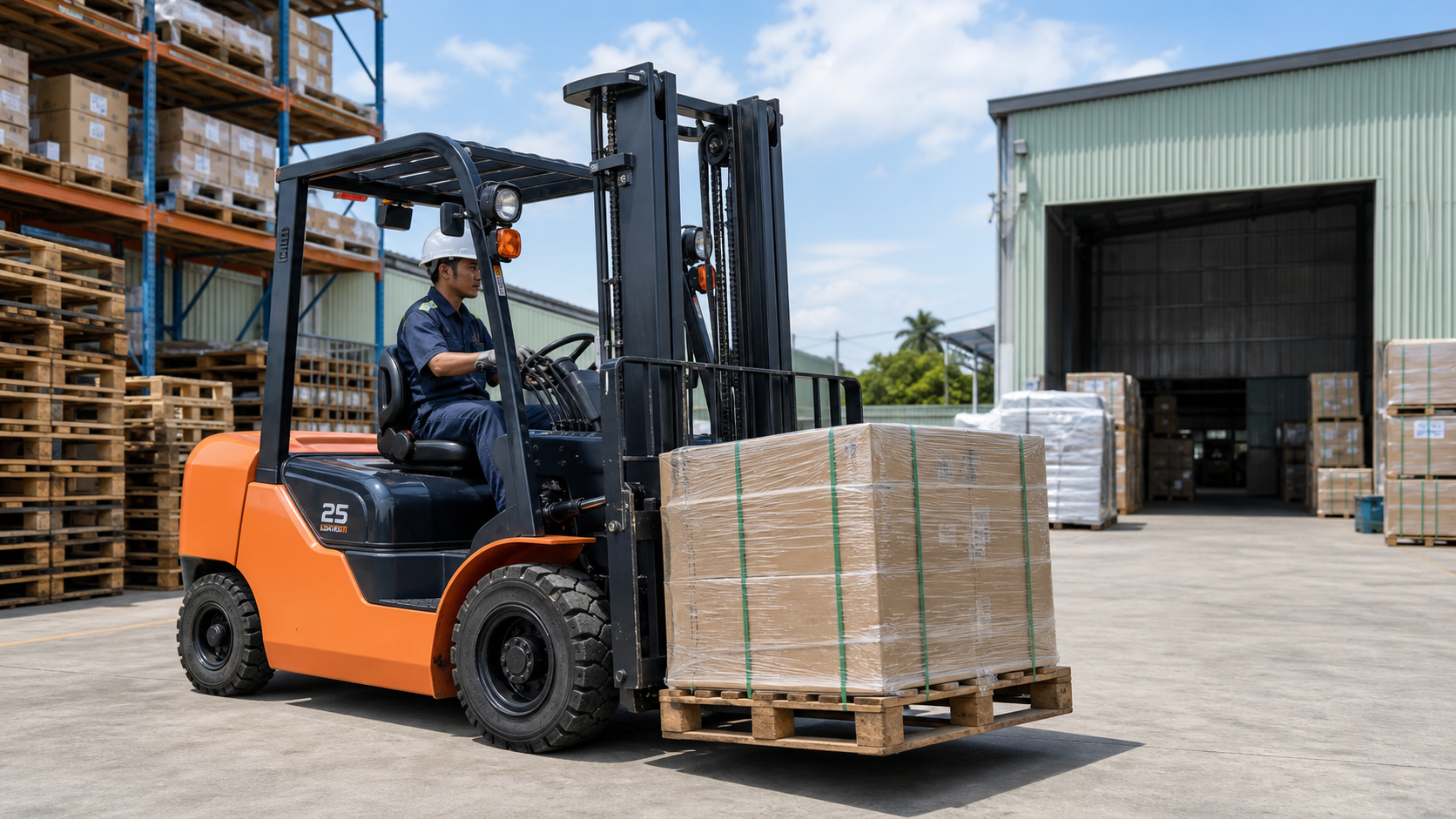 Dịch vụ cho thuê xe nâng dầu tại TPHCM cho kho xưởng và bãi hàng