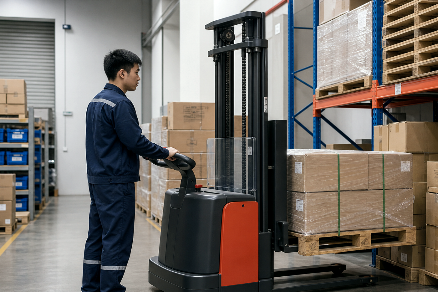 Cho thuê xe nâng điện cho kho lạnh và kho sạch với lối đi hạn chế