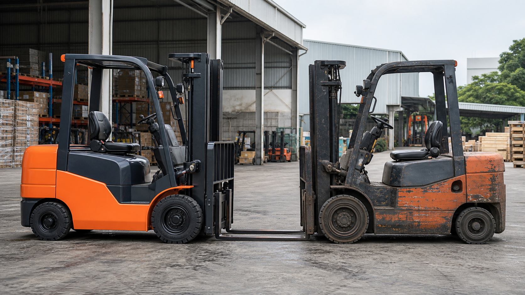 Xe nâng dầu 2.5 tấn trong bối cảnh cân nhắc giữa xe mới và xe cũ