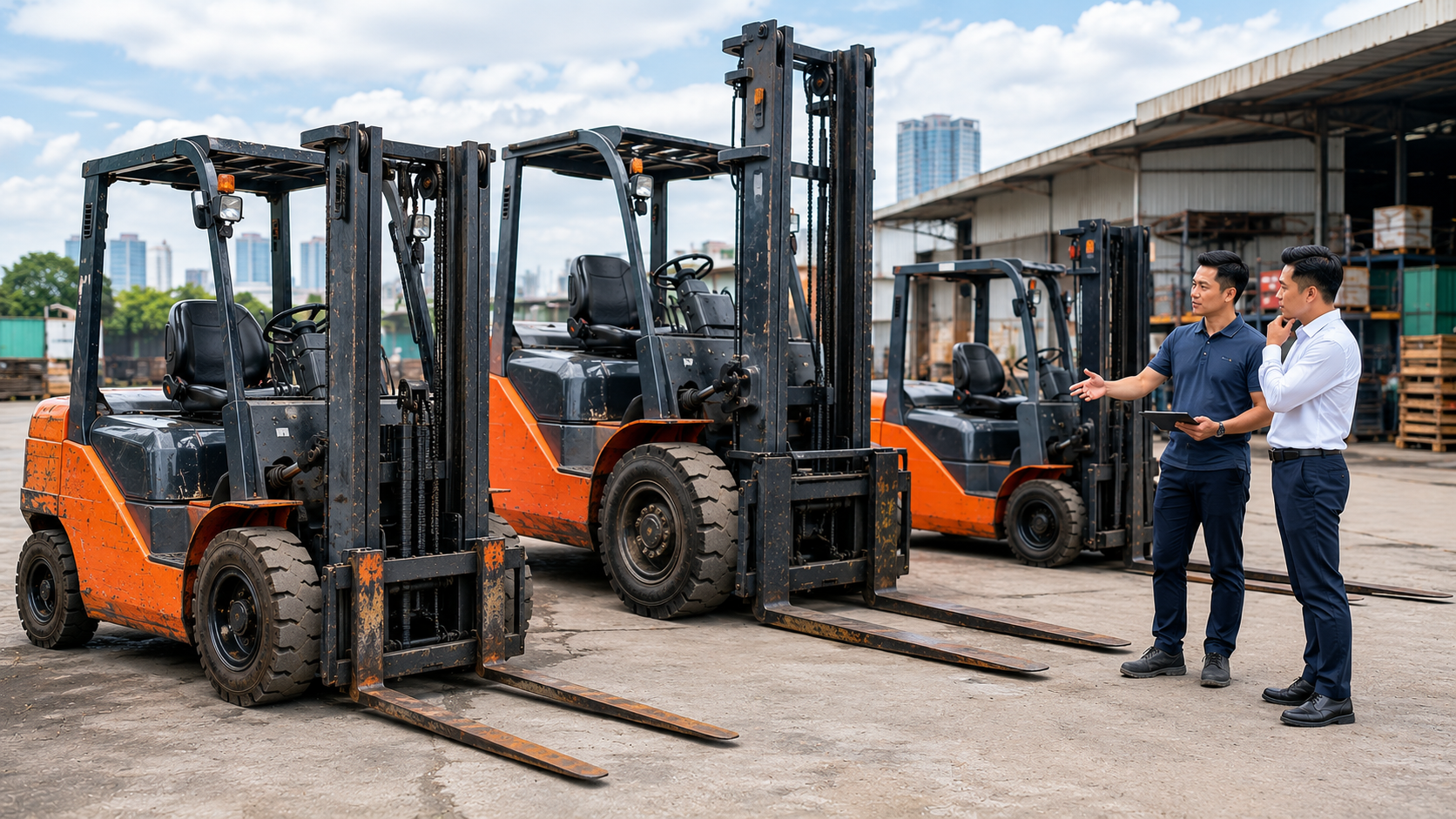 Giá Xe Nâng Dầu Cũ TPHCM: Mức Tham Khảo Theo Tải Trọng 2.5-5 Tấn