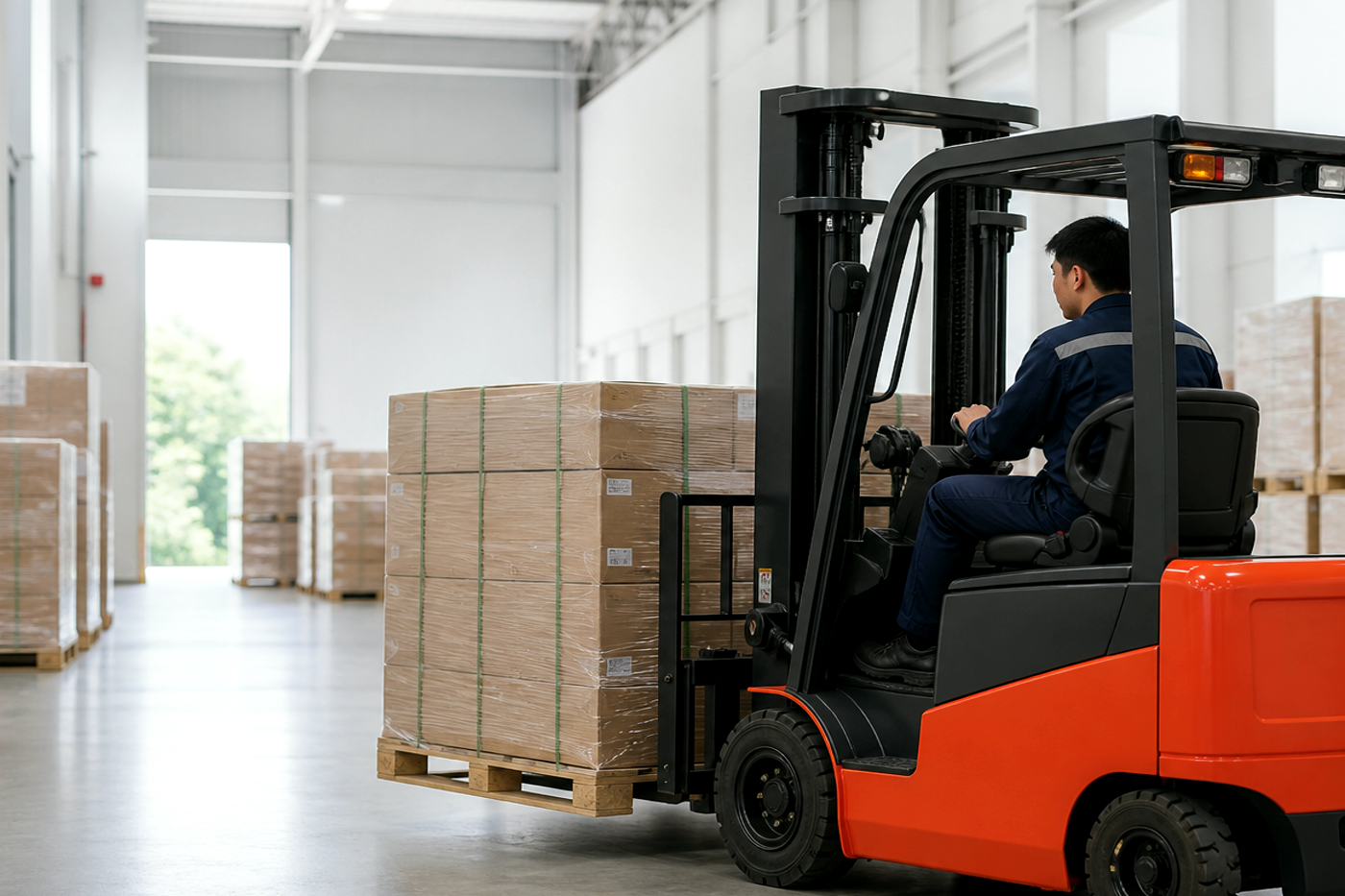 Xe nâng điện 2 tấn cho kho cần biên an toàn tải trọng cao hơn