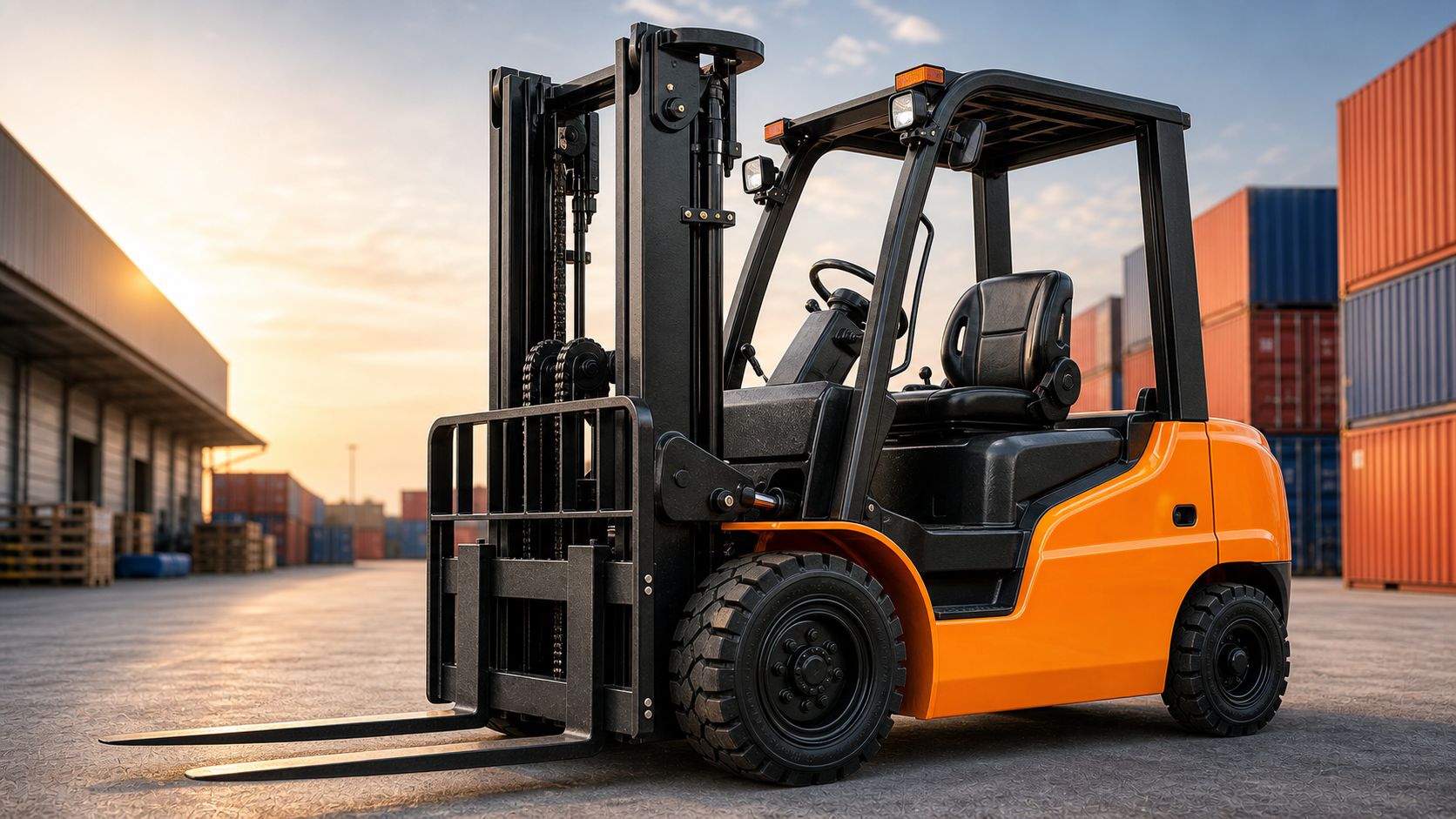 Chi tiết mast và càng nâng của xe nâng dầu MGA 2.5 tấn